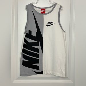 Boys White/Silver Tank Top Size Small NWT